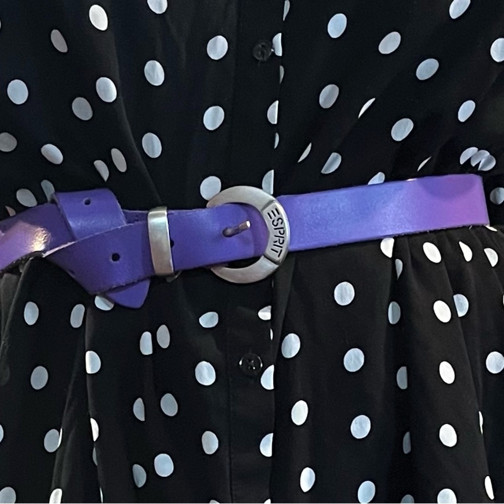 Vintage Esprit Vibrant Purple Belt - Size 75 - 31” total length